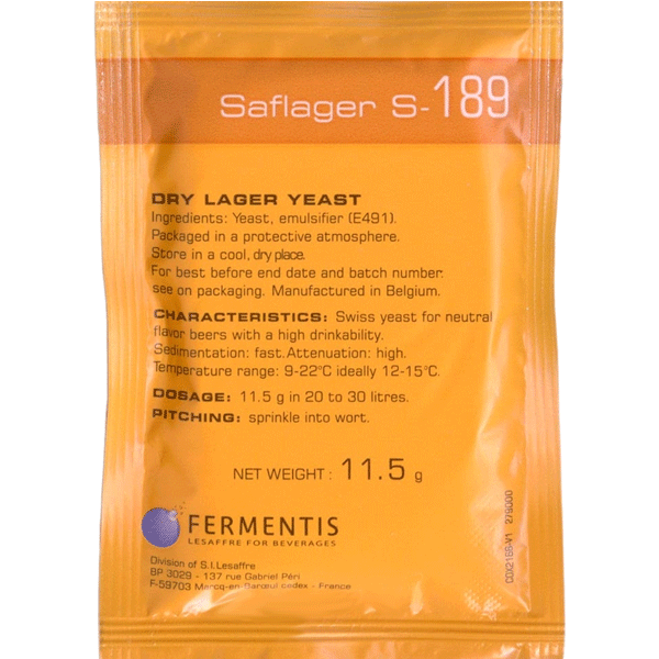 Пивные дрожжи "Fermentis" Saflager s-189