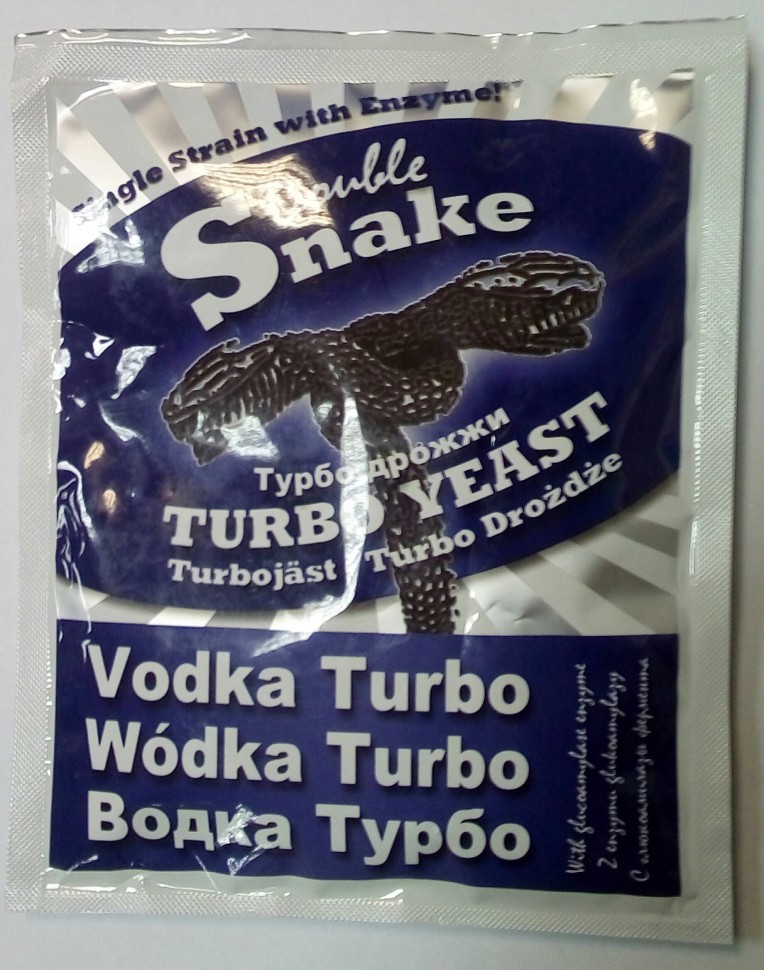 Дрожжи спиртовые для сахара Double Snake Vоdка turbo