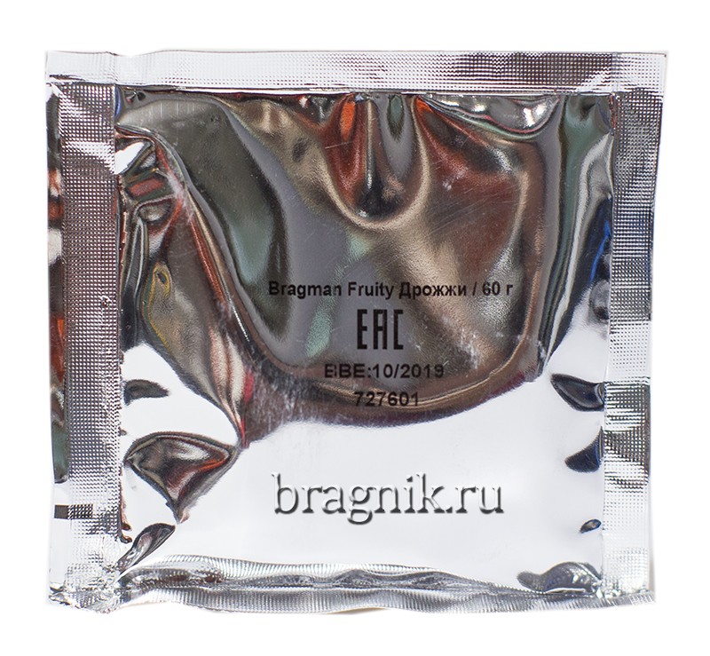 Дрожжи спиртовые для фруктов Bragman Fruity